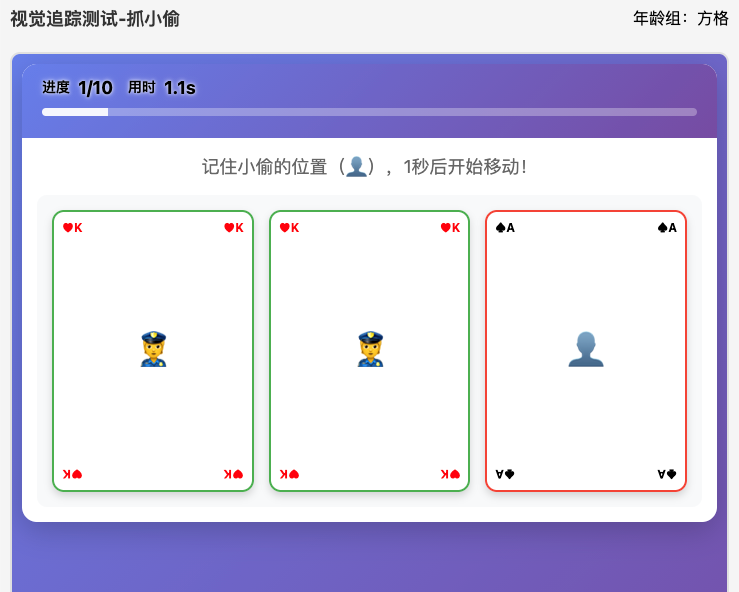 抓小偷-视觉追踪测评